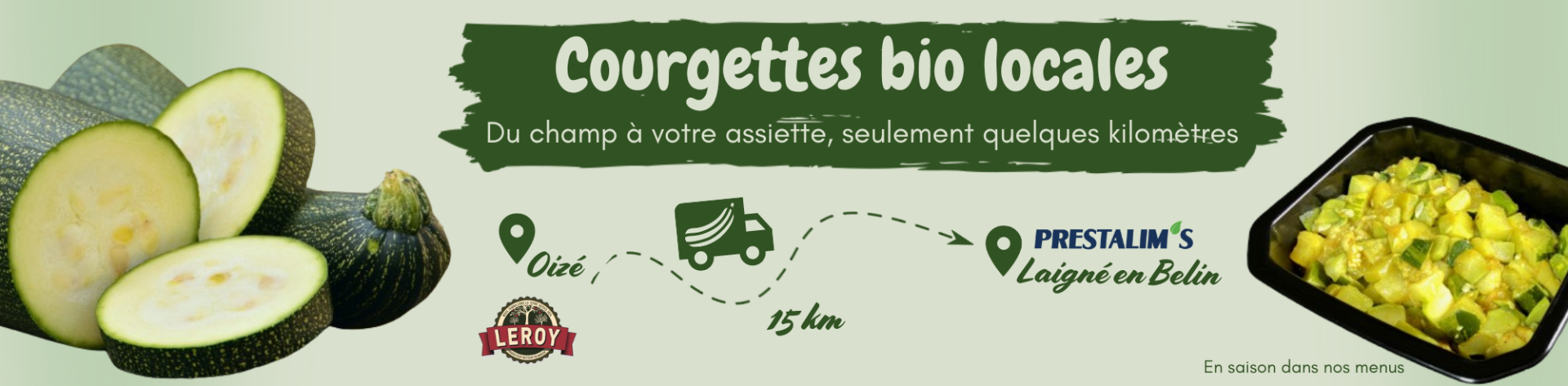 Courgettes bio locales