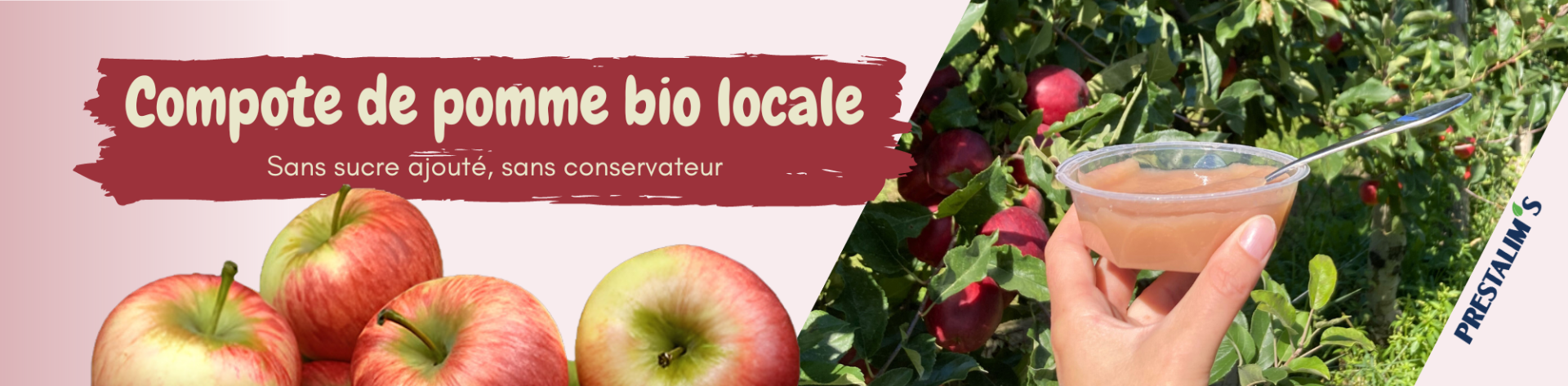 Compote de pomme bio locale