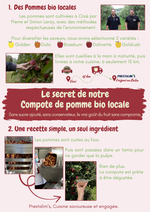 Infographie Compote de pomme